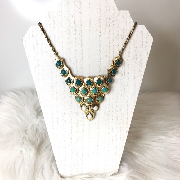 Lucky Brand Jewelry - Lucky Brand Ombre Statement Necklace Gold